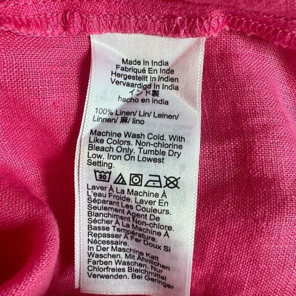 NWT J CREW Maxine button-back dress in linen in pink - Picture 6 of 7